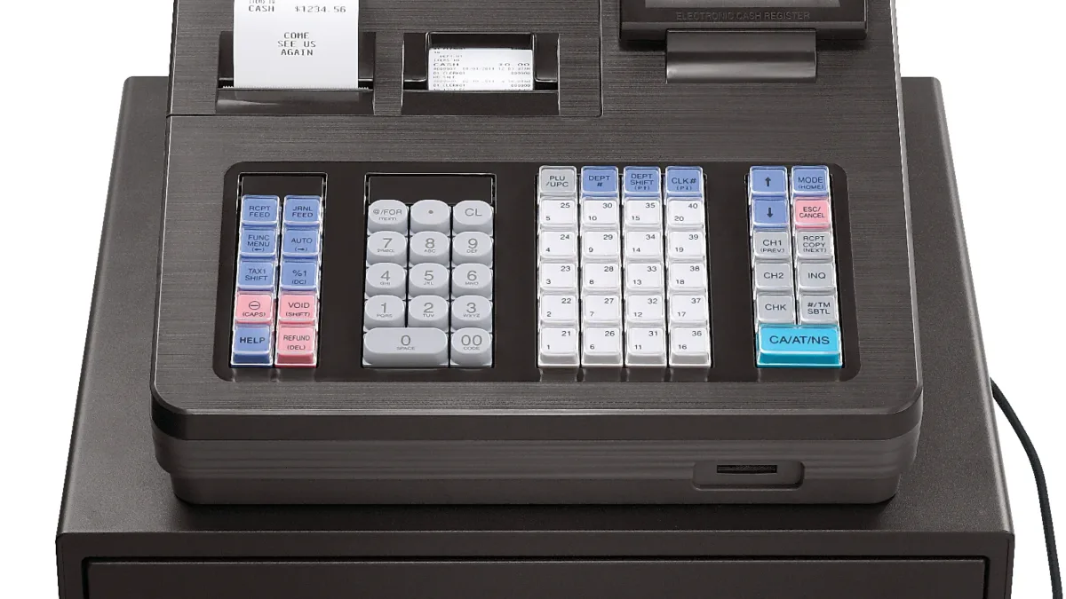 Sharp XE-A507 Dual Tape Cash Register With Scanner