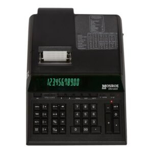 Monroe UltimateXB 12-Digit Print/Display, Heavy-Duty Printing Calculator - Black (MNEULTIMATEXB)