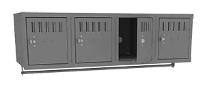 Tennsco (BS1-121812-4) 4 Person Wall Mounted Locker - BS1-121812-4