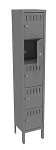 Tennsco (BS5-121212-1) 5 High Box Locker - One Wide With Legs (Assembled) - BS5-121212-1