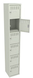 Tennsco (BK6-121212-A) 6 High Box Locker - One Wide, No Legs (Unassembled) - BK6-121212-A