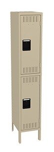 Tennsco (DTK-121530-1) Double Tier Locker - One Wide With Legs (Unassembled) - DTK-121530-1