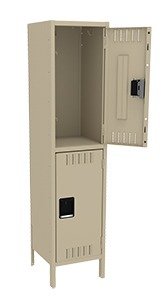 Tennsco (DTK-151530-1) Double Tier Locker - One Wide With Legs (Unassembled) - DTK-151530-1