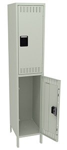 Tennsco (DTK-151836-1) Double Tier Locker - One Wide With Legs (Unassembled) - DTK-151836-1