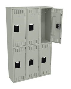 Tennsco (DTK-121230-C) Double Tier Locker - Three Wide, No Legs (Unassembled) - DTK-121230-C