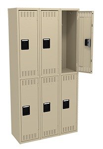 Tennsco (DTS-121536-C) Double Tier Locker - Three Wide, No Legs (Assembled) - DTS-121536-C