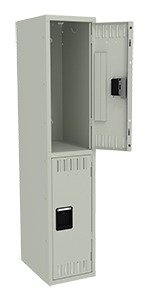 Tennsco (DTK-121830-A) Double Tier Locker - One Wide, No Legs (Unassembled) - DTK-121830-A
