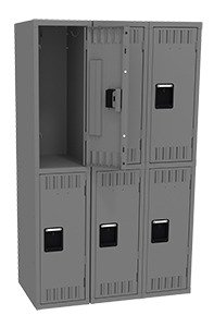 Tennsco (DTS-121830-C) Double Tier Locker - Three Wide, No Legs (Assembled) - DTS-121830-C