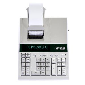 Monroe 2020PlusX 12-Digit Print/Display Medium-Duty Color Printing Calculator, In Ivory (2020PlusX)