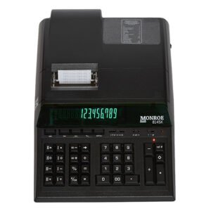 Monroe 8145 14-Digit Print/Display Professional Heavy Duty Calculator - Black