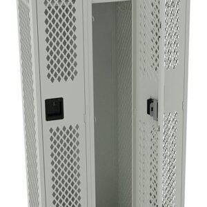 Tennsco (VSL-121872-C) Single Tier Ventilated Locker - Three Wide Without Legs (Assembled) - VSL-121872-C