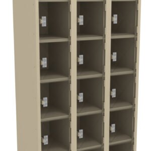 Tennsco (CBL6-121812-C) 6 High C-Thru Box Locker- Three Wide, No Legs (Assembled) - CBL6-121812-C