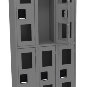 Tennsco (CDL-121236-C) Double Tier C-Thru Locker - Three Wide, No Legs (Assembled) - CDL-121236-C