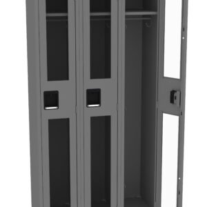Tennsco (CSL-121572-C) Single Tier C-Thru Locker - Three Wide No Legs (Assembled) - CSL-121572-C