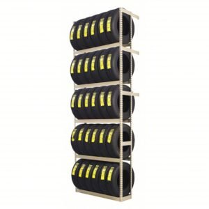 Tennsco (ZST-60144S) Z-Line Single Entry Tire Racking Starter Unit - ZST-60144S - 60"w x 21"d x 144"h