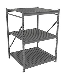 Tennsco (BU-484872CS) Bulk Storage Rack Starter Unit With Corrugated Decking - BU-484872CS - 48"w x 48"d x 72"h
