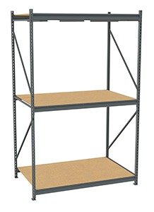 Tennsco (BU-7248120PS) Bulk Storage Rack Starter Unit With Particleboard Decking - BU-7248120PS - 72"w x 48"d x 120"h