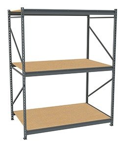 Tennsco (BU-724896PS) Bulk Storage Rack Starter Unit With Particleboard Decking - BU-724896PS - 72"w x 48"d x 96"h