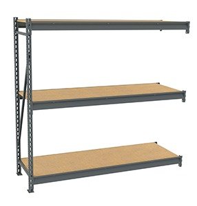 Tennsco (BU-722472PA) Bulk Storage Rack Adder Unit With Particle Board Decking - BU-722472PA - 72"w x 24"d x 72"h