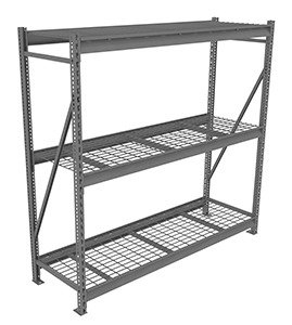 Tennsco (BU-722472WS) Bulk Storage Rack Starter Unit Wire Decking - BU-722472WS - 72"w x 24"d x 72"h