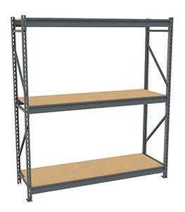 Tennsco (BU-722484PS) Bulk Storage Rack Starter Unit With Particleboard Decking - BU-722484PS - 72"w x 24"d x 84"h