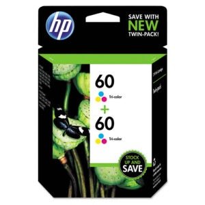 HP 60 HEWCZ072FN 2-Pack 4 ml Color (Cyan, Magenta, Yellow) Original Ink Cartridge