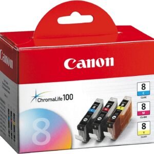 Canon CNM0621B016 CLI-8 3 Pack Yellow, Cyan, Magenta Original Ink Tank