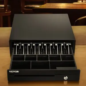 VEVOR ECD-4102 Cash Register Drawer, 16" 12 V, for POS System with 5 Bill 8 Coin Cash Tray