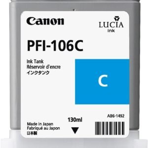 Canon CNM6622B001AA PFI-106 C Cyan Original Ink Tank