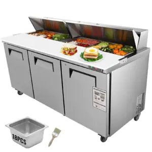VEVOR KSR-72B Commercial Refrigerator, 72"