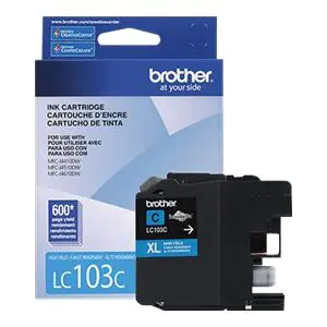 Brother LC103C High Yield Cyan Original Ink Cartridge BRTLC103C
