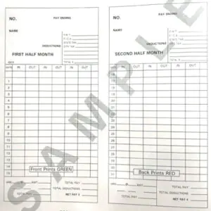 Amano AMA-550350 Monthly Semi-monthly Timecard EX/BX Series