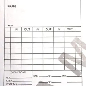 Amano AMA-552550 Weekly Timecard EX Series