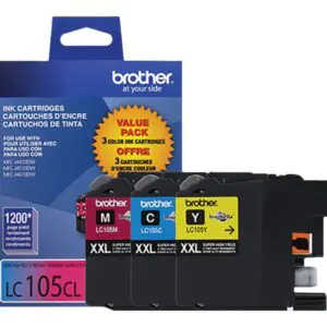 Brother LC105CL XXL Super High Yield Yellow, Cyan, Magenta Original Ink Cartridge BRTLC1053PKS