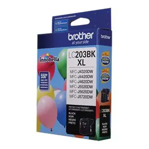 Brother LC203BK XL High Yield Black Original Ink Cartridge BRTLC203BK