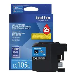 Brother LC105C XXL Super High Yield Cyan Original Ink Cartridge BRTLC105C