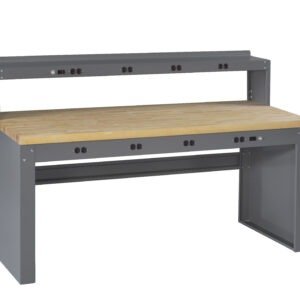 Tennsco (EB-2-3072M) Electronic Workbench with Maple Top, Riser And Panel Legs