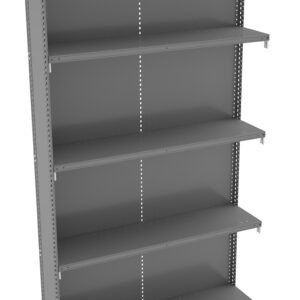 Tennsco (QCH5-4812AB) 5 Shelf Q-Line Shelving Closed Adder Unit - 20 Gauge - QCH5-4812AB
