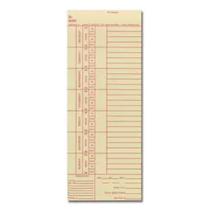 Amano AMA-520250 Bi-weekly Timecard Pix/tcx Series 250 Pack