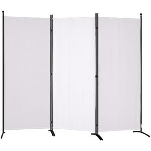 VEVOR 3 Panel Room Divider 6.1 ft (102×71inch) White