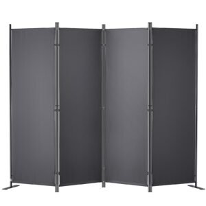 VEVOR 4 Panel Room Divider 5.6 ft (88×67.5inch) Gray