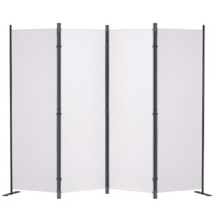 VEVOR 4 Panel Room Divider 5.6 ft (88×67.5inch) White