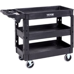 VEVOR JY-UCO2C Utility Service Cart, 3 Shelf 550LBS