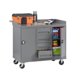 Tennsco (MB-5-2545) Mobile Workbench with 2 Cabinets and 4 Drawers