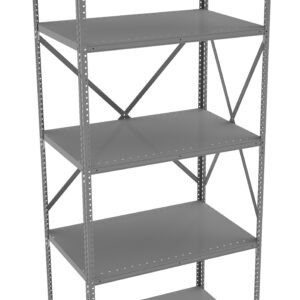 Tennsco (QOH5-3624A) 5 Shelf Q-Line Shelving Open Adder Unit - 20 Gauge