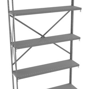 Tennsco (QOH5-4812AB) 5 Shelf Q-Line Shelving Open Adder Unit - 20 Gauge