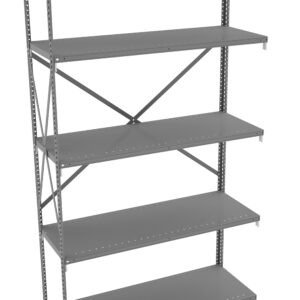 Tennsco (QOH5-4818AB) 5 Shelf Q-Line Shelving Open Adder Unit - 20 Gauge