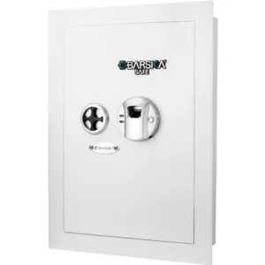 BARSKA (AX13030) 0.52 Cu. ft Right Opening Wall Safe, White