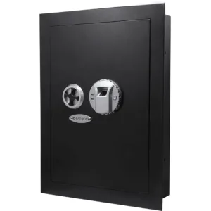 BARSKA (AX12038) 0.52 Cu. ft Black Biometric Wall Safe, Right Opening