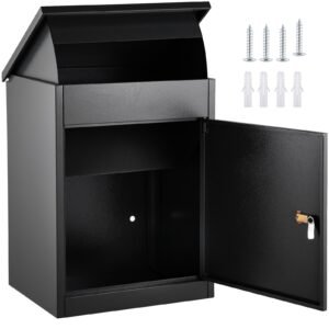 VEVOR VV-PDB-SG35 Parcel Drop Box Package Mailbox Porch Express with Lockable Storage Gray